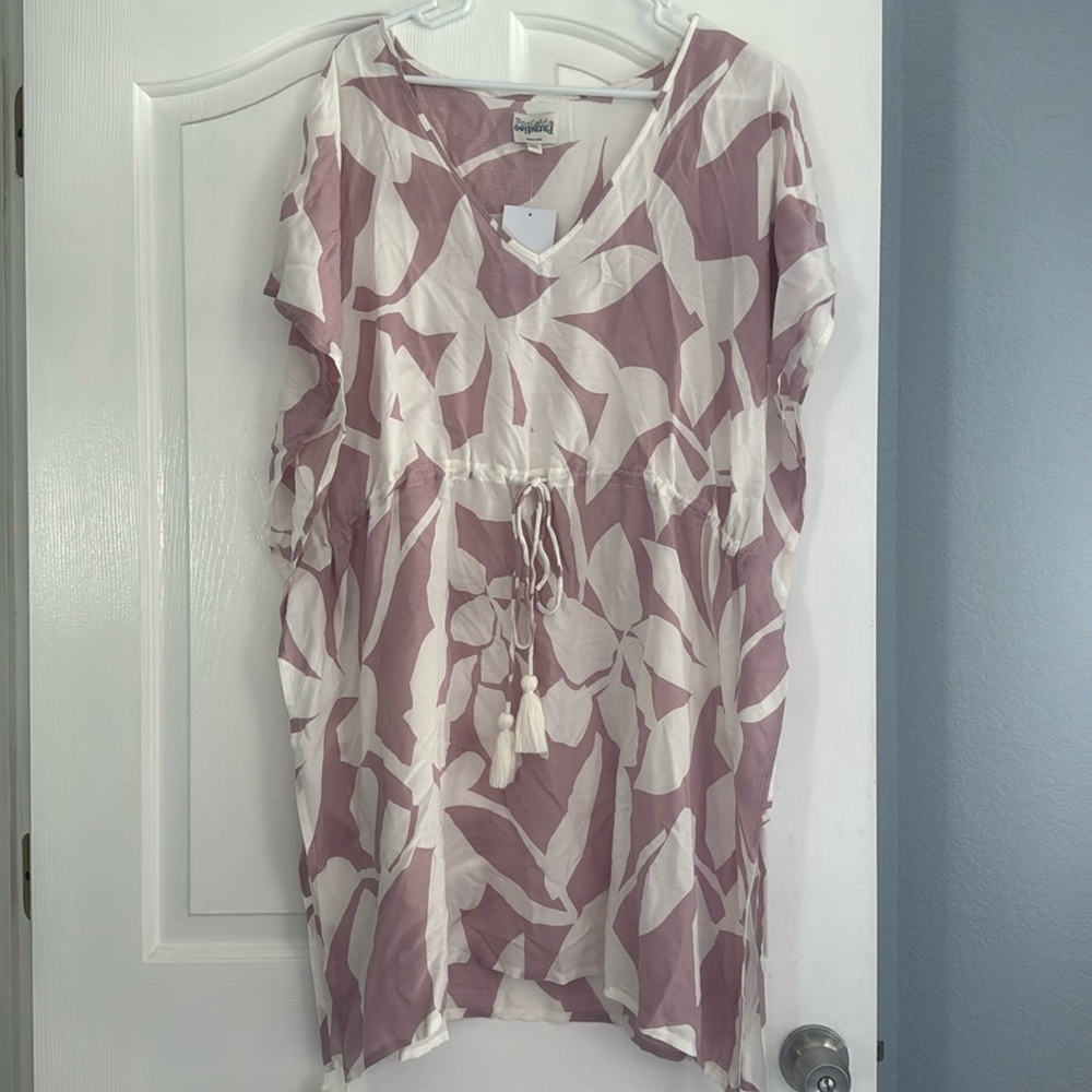 NWT Poolside Paradiso Coverup Tropical Leaf Design Dress